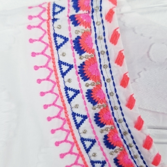 Lilly Pulitzer Amelia Sunburst Embroidered Tunic Top size Large - Picture 5 of 10